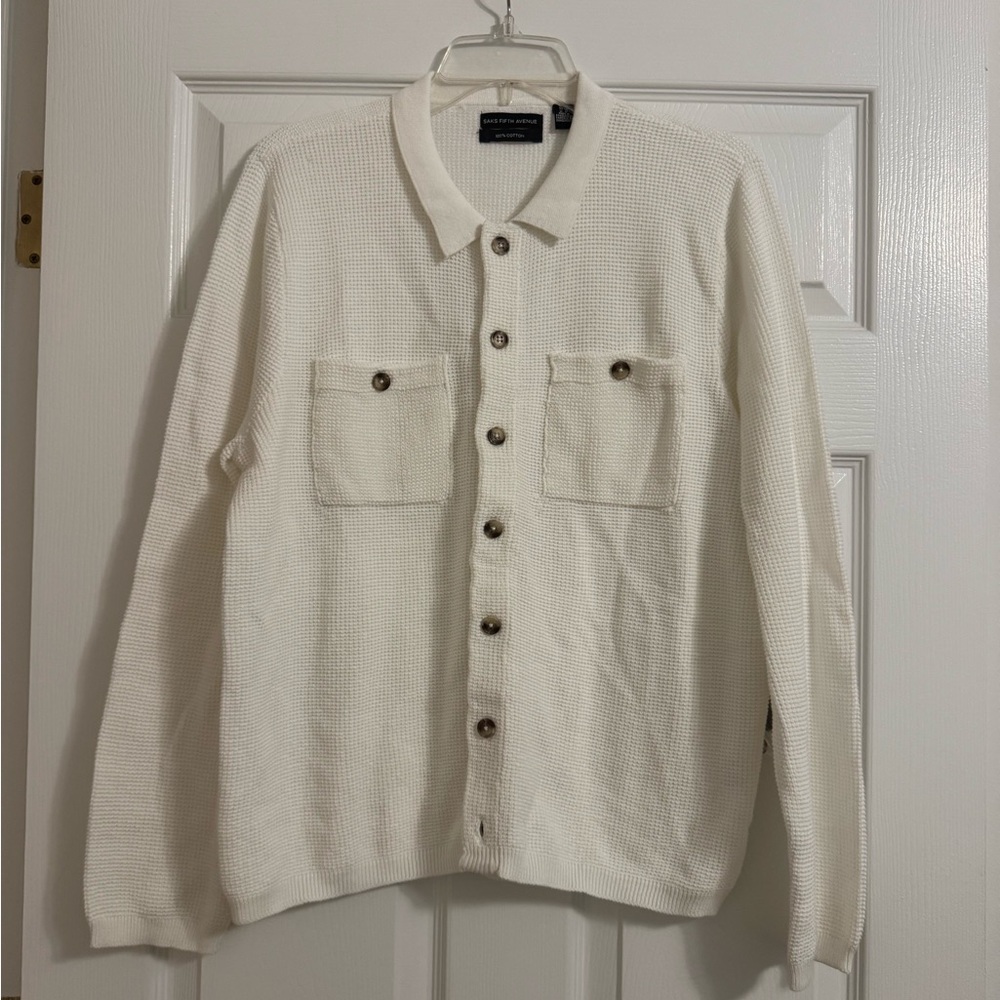 Saks Fifth Avenue Men's Knit Button-Up Sweater